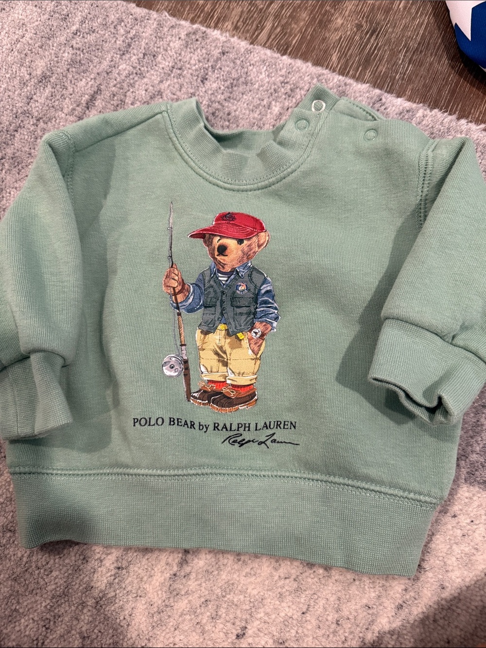 Ralph Lauren Kids Polo Bear Mint Green Sweatshirt